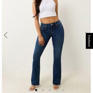 True Religion Becca mid rise bootcut jean dark wash